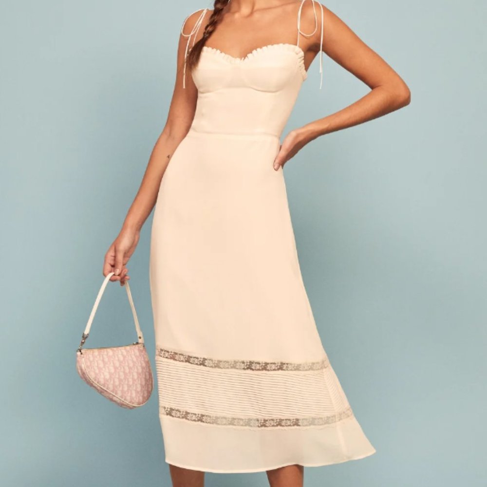 Reformation Ronan Ivory Dress